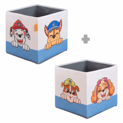 roba 139101PW3, Boîte de rangement, Bleu, Blanc, Carré, Carton, Nylon, Polyester, Image, Intérieure