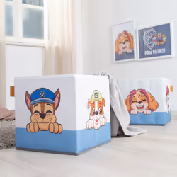 roba 139101PW3 Boîte de rangement Carré Carton, Nylon, Polyester Bleu, Blanc