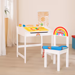 roba 450024PD1ZU bureau pour enfant Blanc Panneaux MDF, Bois
