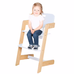 roba 7541WEB chaise haute Chaise haute traditionnelle Siège rigide Bambou, Blanc - Vue supplémentaire 6