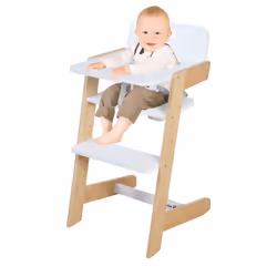 roba 7541WEB chaise haute Chaise haute traditionnelle Siège rigide Bambou, Blanc - Vue supplémentaire 8