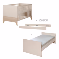 roba 1911879 Lit pour bébé Lit bébé Bois Couleur Cachemire, Chêne - Vue supplémentaire 5