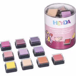 HEYDA 204888471, Tampon encreur pour enfants, Orange, Rose, Violet, Rouge, Jaune, 30 mm, 30 mm