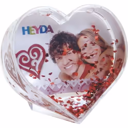 HEYDA 20-48 884 03, Décoration de noël traditionnelle, Acrylique, Transparent, Blanc, Cadres photos, 10 pièce(s), Boîte