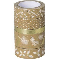HEYDA 203584527 scotch adhésif décoratif 5 m Or, Naturel, Blanc