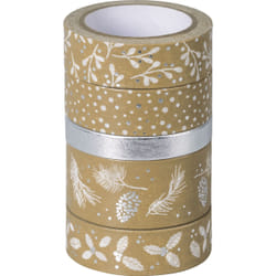 HEYDA 203584528 scotch adhésif décoratif 5 m Naturel, Argent, Blanc
