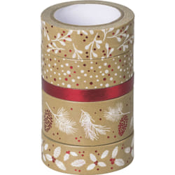 HEYDA 203584529 scotch adhésif décoratif 5 m Naturel, Rouge, Blanc