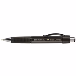 Faber-Castell Grip Plus Ball M, Clip, Stylo à bille rétractable avec clip, Rechargeable, Bleu, 1 pièce(s)