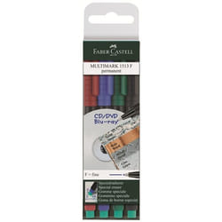 Faber-Castell MULTIMARK marqueur indélébile Noir, Bleu, Vert, Rouge 4 pièce(s)