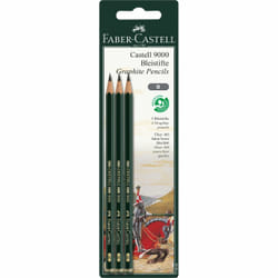 Faber-Castell 110998 crayon graphite B 3 pièce(s)