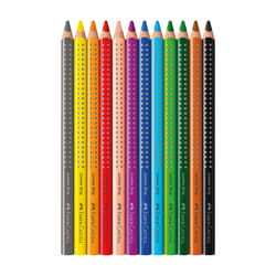FABER-CASTELL - Crayons de Couleur Colour Grip 2001 - Lot de 12 - Idéal pour Dessin, Coloriage et Arts Créatifs