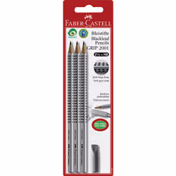 Faber-Castell 34197, HB, Noir, Argent, Ampoule, 3 pièce(s)