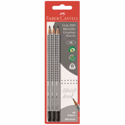 Faber-Castell 4005401172987, Noir, Gris, HB, Boîte en papier, 3 pièce(s)