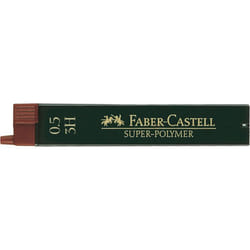 Faber-Castell Super-Polymer Mine de crayon 3H 0.5 mm pack de 12 pour Faber-Castell TK-FINE VARIO L