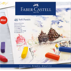 Faber-Castell Demi-pastels carrés tendres, 48 pièce(s), Multicolore, Rectangle, Doux, Allemagne, Boîte
