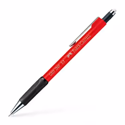 Faber-Castell 134726, Rouge, B, 0,7 mm, Rond, Rétractable, Se tourne vers l'extérieur