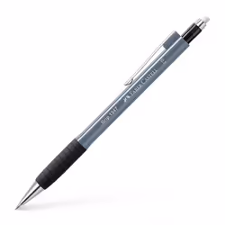 Faber-Castell Grip 1347, Noir, Gris, Gris, B, Rétractable, Se tourne vers l'extérieur, Métal