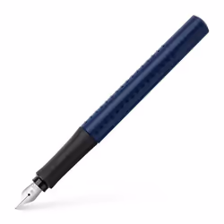 Faber-Castell 140804, Bleu, Système de remplissage de cartouches/convertisseurs, Plume italique, Acier inoxydable, Moyen, Amb ...