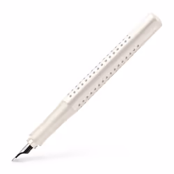 Faber-Castell 140822, Blanc, Système de remplissage de cartouches/convertisseurs, Plume italique, Acier inoxydable, Ambidextr ...