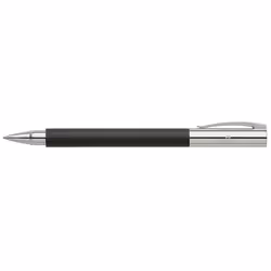 Faber-Castell Ambition, Stylo à bille, Noir, Chrome, Noir, Métal, Résine, Chrome, Ambidextre