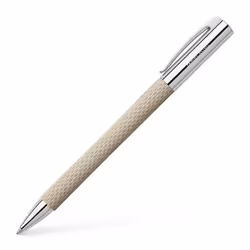 Faber-Castell AMBITION OpArt, Clip, Stylo à bille rétractable par rotation, Noir, Bold