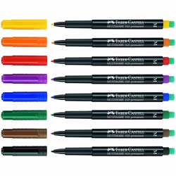 Faber-Castell 152504, Noir, Bleu, Or, Rouge, Multicolore, Plastique, Polypropylène (PP), 1 mm, 4 pièce(s)