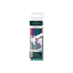 Faber-Castell MULTIMARK marqueur 4 pièce(s) Noir, Bleu, Vert, Rouge