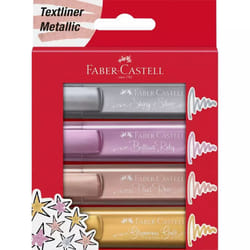 Faber-Castell TL 46 marqueur 4 pièce(s) Or, Rose, Rose, Argent