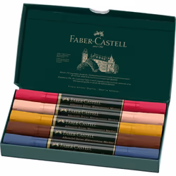 Faber-Castell 160307 marqueur à peinture Marron, Cyan, Rose clair, Rose, Jaune 5 pièce(s)