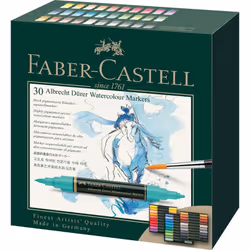 Faber-Castell Marqueur d'aquarelle Albrecht Dürer, boîtes de 30, Multicolore, Multicolore, 30 couleurs, Rond, Allemagne, 30 p ...