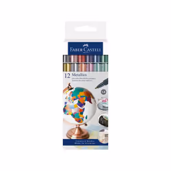Faber-Castell 160713, 12 pièce(s), Métallique, Multicolore, Multicolore, 1,5 mm, Encre à base d'eau