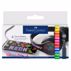Faber-Castell 160806, 6 pièce(s), Bleu, Vert, Orange, Rouge, Violet, Jaune, 1,5 mm, Boîte