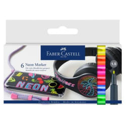 Faber-Castell 160806 marqueur 6 pièce(s) Bleu, Vert, Orange, Rouge, Violet, Jaune