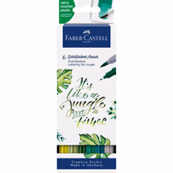 Faber-Castell 164517, Multicolore, Multicolore, 6 couleurs, Fin, Pointe du marqueur/fine, Rond