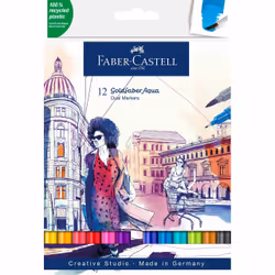 Faber-Castell 164612, 12 pièce(s), Multicolore, Pointe fine, Multicolore, Plastique recyclé, 0,6 mm