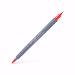 Faber-Castell 164622, Rouge, Fin, Gris, Rouge, Rond, Brilliant Red, Encre à base d'eau