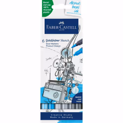 Faber-Castell 164806, 6 pièce(s), Multicolore, Pointe fine, Multicolore, Plastique recyclé, Adolescence