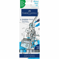 Faber-Castell 164806 marqueur 6 pièce(s) Pointe fine Multicolore