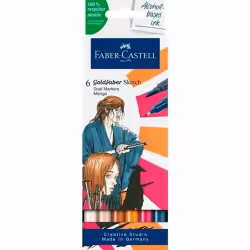 Faber-Castell 164809, Multicolore, Multicolore, Plastique recyclé, Rond, 0,6 mm, Allemagne