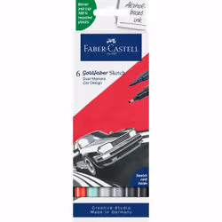 Faber-Castell 164813, Fin, Multicolore, Plastique recyclé, 0,6 mm, Boîte en carton, 6 pièce(s)
