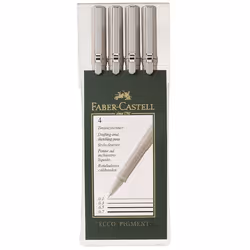 Faber-Castell 166004, Gris, Rond, Encre à pigments, Métal, 4 pièce(s)