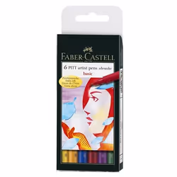 Faber-Castell PITT, Bleu, Vert, Rose, Violet, Jaune, Multicolore, 6 pièce(s)