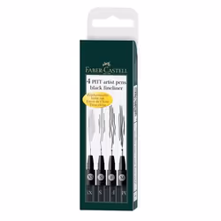 Faber-Castell 167115, Noir, Multicolore, Noir, Encre à base d'eau, 4 pièce(s)