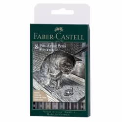 Faber-Castell 167171, 8 couleurs, Noir, Gris, Rond, Plastique, 1 pièce(s)