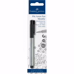 Faber-Castell 167398, Noir, Argent, Encre à pigments, 1,5 mm, Allemagne, Blister, 1 pièce(s)