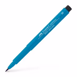 Faber-Castell 8776042, Fin, Turquoise, Polypropylène (PP), Rond, Encre à pigments, Plastique
