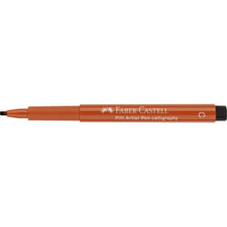 Feutre à encre de Chine - FABER-CASTELL - Pitt Artist Pen - Orange sanguine - Opaque - Pointe ronde