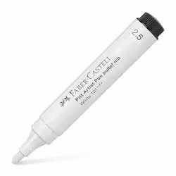 Faber-Castell 167601, Blanc, Blanc, Rond, Encre à pigments, 2,5 mm, Plastique