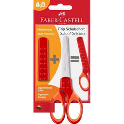 Faber-Castell 181550 ciseaux à bouts ronds Universel Découpe droite Rouge