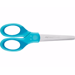 Faber-Castell 181554 ciseaux à bouts ronds Universel Découpe droite Turquoise